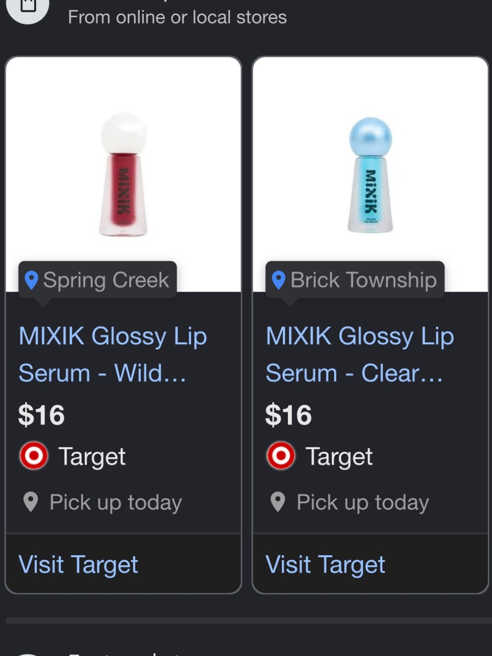 Mixik glossy lip serum duo